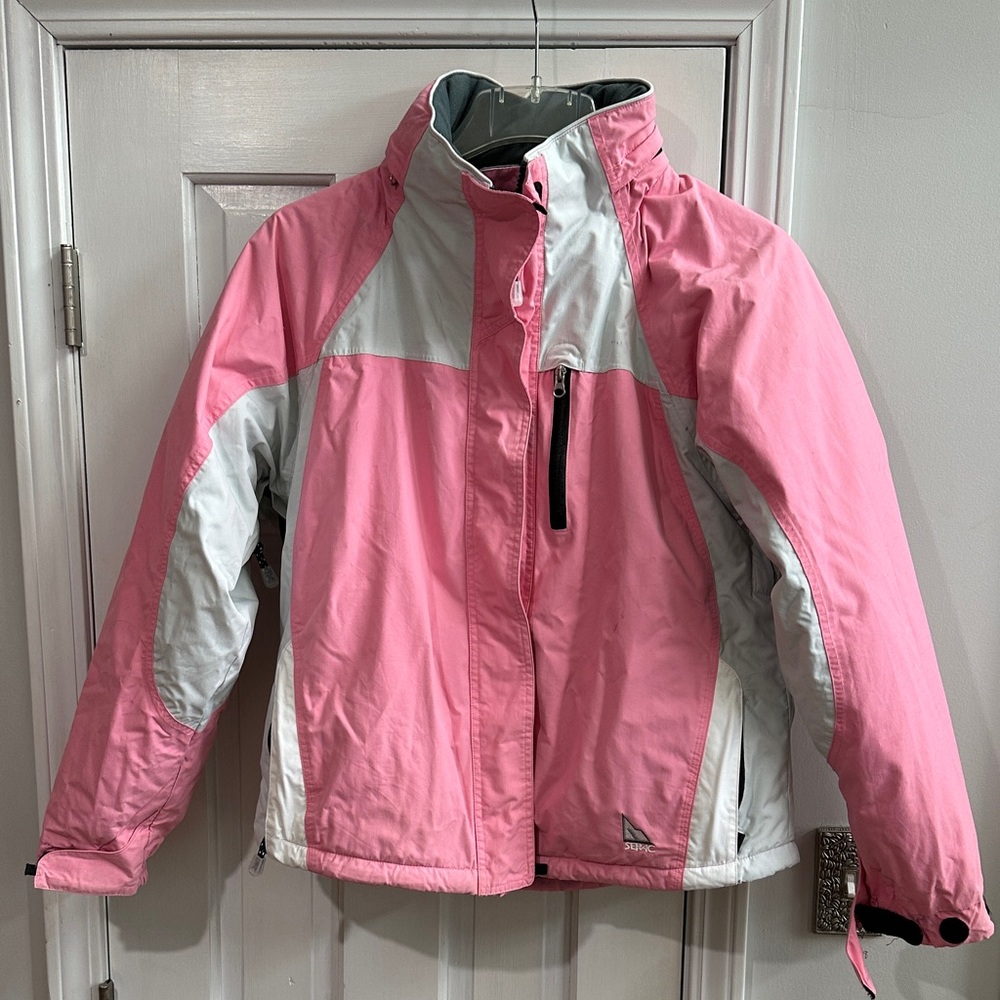 Women's Pink and Gray Ski Jacket
